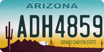 AZ license plate ADH4859