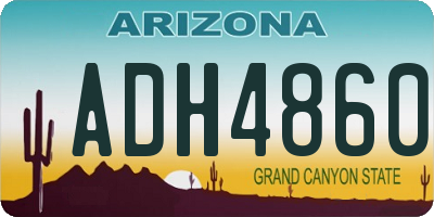 AZ license plate ADH4860