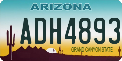 AZ license plate ADH4893