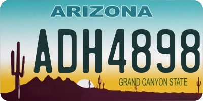 AZ license plate ADH4898