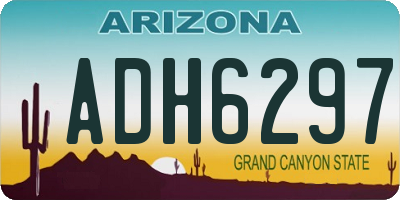 AZ license plate ADH6297