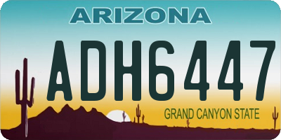 AZ license plate ADH6447