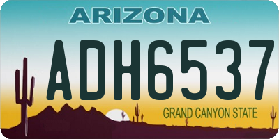 AZ license plate ADH6537
