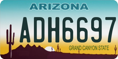 AZ license plate ADH6697