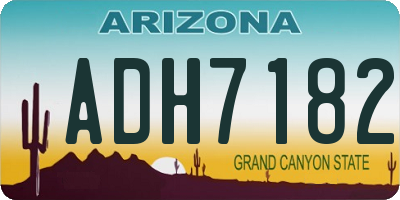 AZ license plate ADH7182