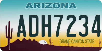 AZ license plate ADH7234