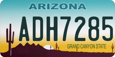 AZ license plate ADH7285