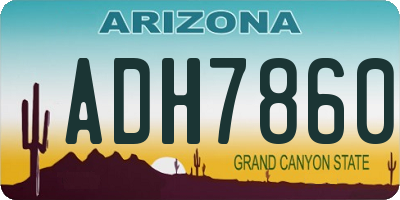 AZ license plate ADH7860