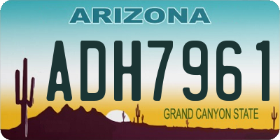 AZ license plate ADH7961