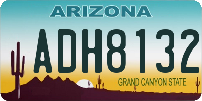 AZ license plate ADH8132