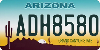 AZ license plate ADH8580