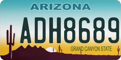 AZ license plate ADH8689