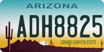 AZ license plate ADH8825