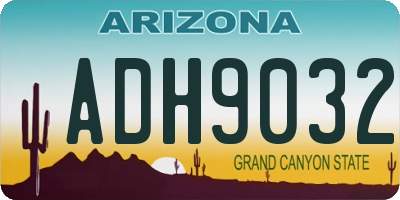 AZ license plate ADH9032