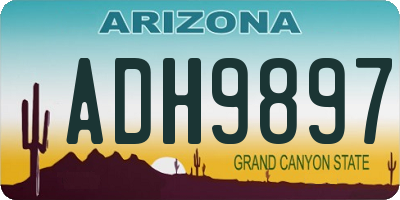 AZ license plate ADH9897