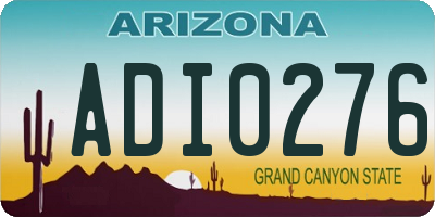AZ license plate ADI0276