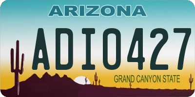 AZ license plate ADI0427