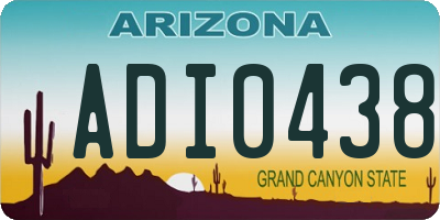AZ license plate ADI0438