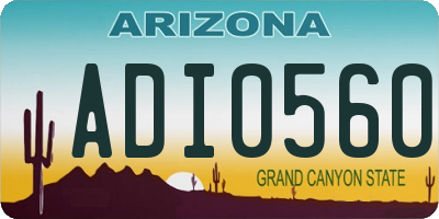 AZ license plate ADI0560