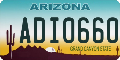 AZ license plate ADI0660