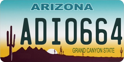 AZ license plate ADI0664