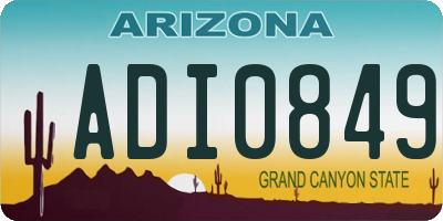 AZ license plate ADI0849