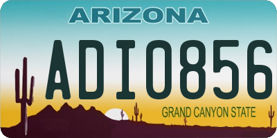 AZ license plate ADI0856