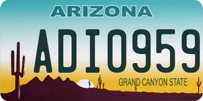 AZ license plate ADI0959