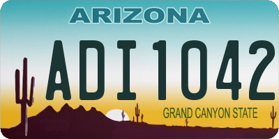 AZ license plate ADI1042