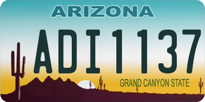 AZ license plate ADI1137