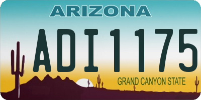 AZ license plate ADI1175