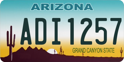 AZ license plate ADI1257