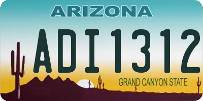 AZ license plate ADI1312