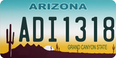 AZ license plate ADI1318