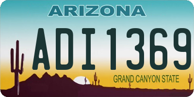 AZ license plate ADI1369