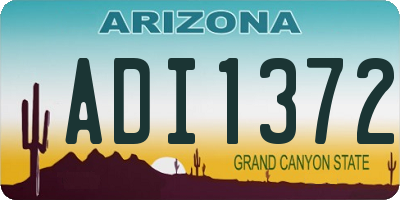 AZ license plate ADI1372