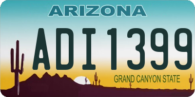 AZ license plate ADI1399