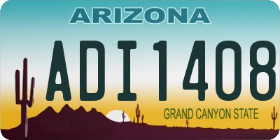 AZ license plate ADI1408