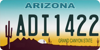 AZ license plate ADI1422