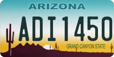 AZ license plate ADI1450