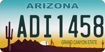 AZ license plate ADI1458