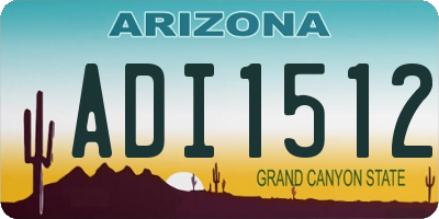 AZ license plate ADI1512