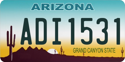 AZ license plate ADI1531