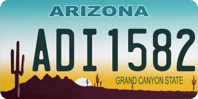 AZ license plate ADI1582