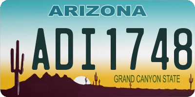AZ license plate ADI1748