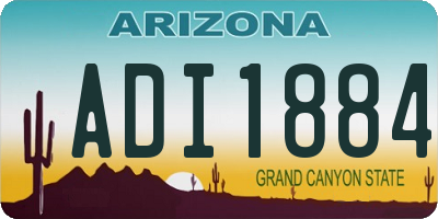 AZ license plate ADI1884