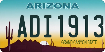 AZ license plate ADI1913
