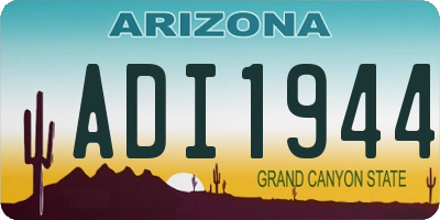 AZ license plate ADI1944