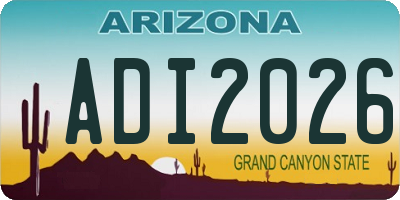 AZ license plate ADI2026