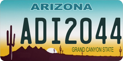 AZ license plate ADI2044